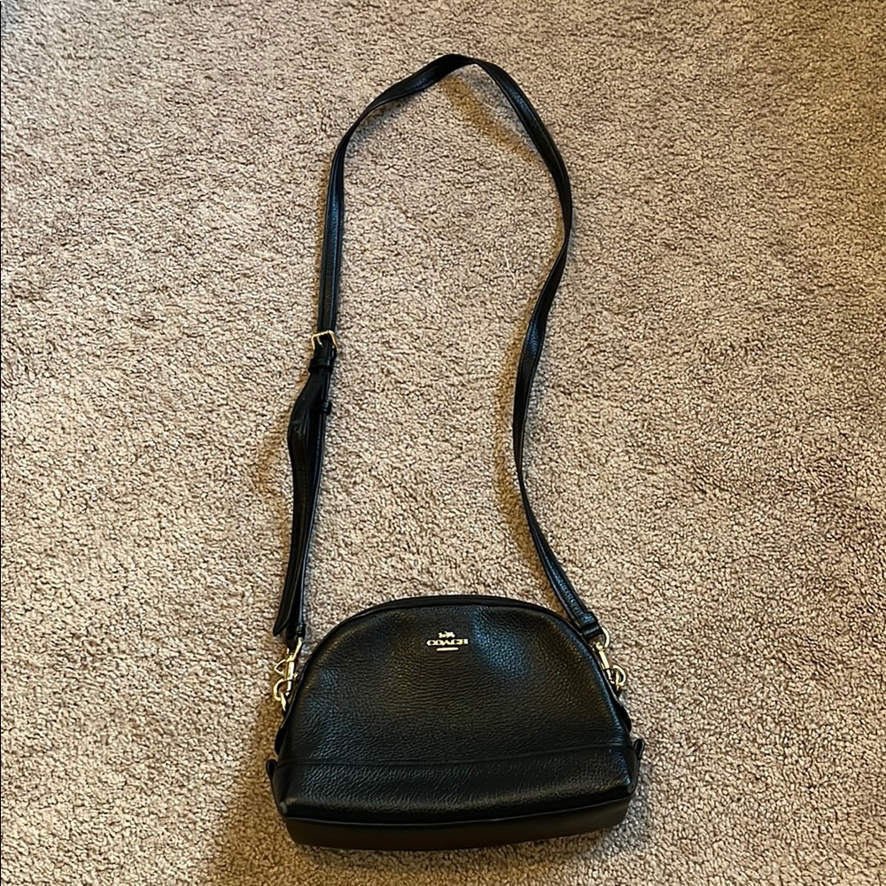 Coach Black Leather Crossbody Bag